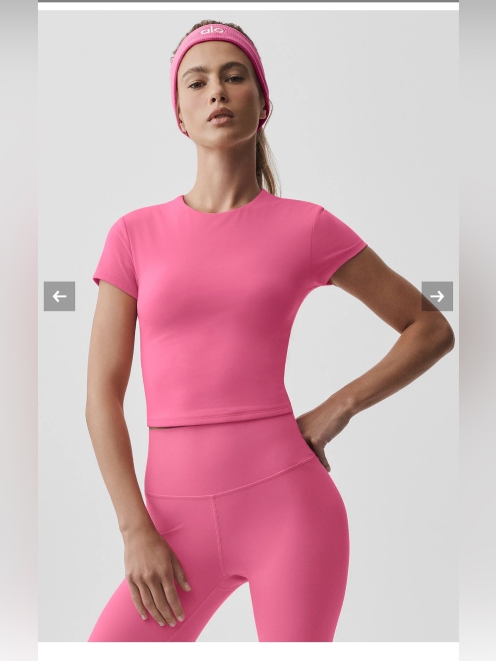 ALO Yoga Women's Hot Pink Short Sleeve Top - Picture 6 of 7